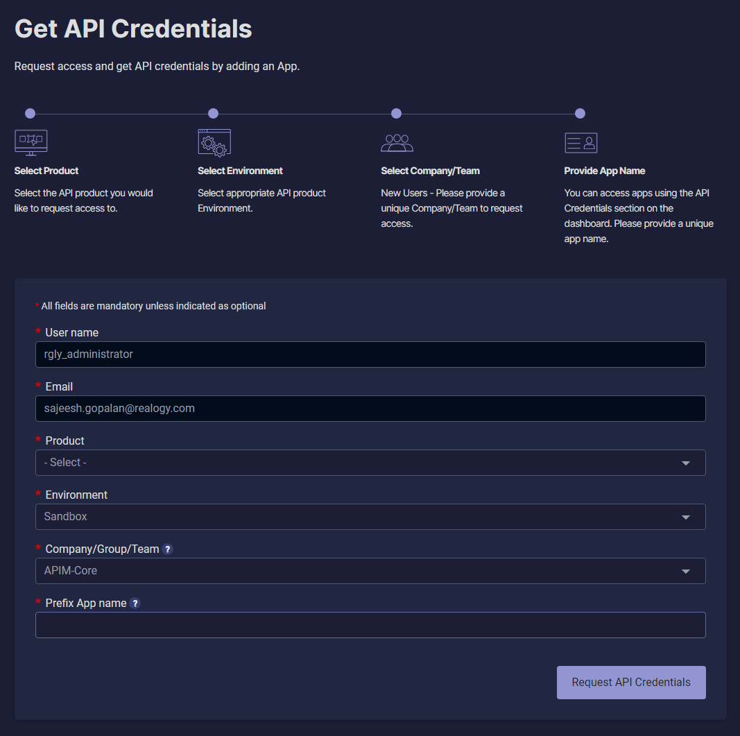 Get API Credentials